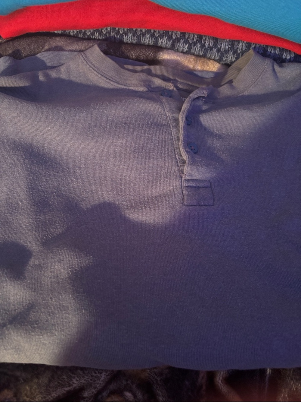 Basic Editions Men's Crewneck Sweater - Navy Blue